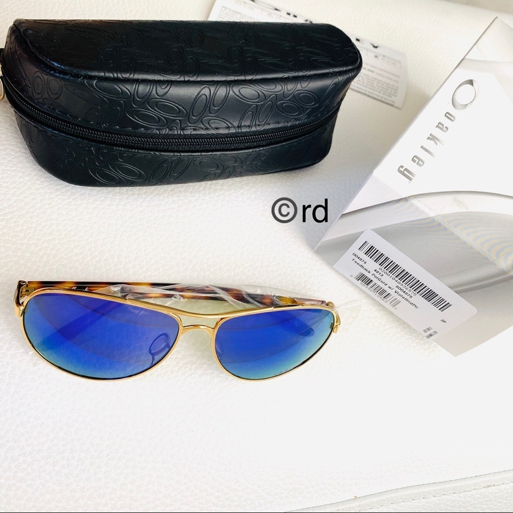 Oakley Aviator Polarized Blue Gold Sunglasses - Picture 5 of 15